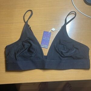 Pepper Ultrafine Black Triangle Bralette size Large